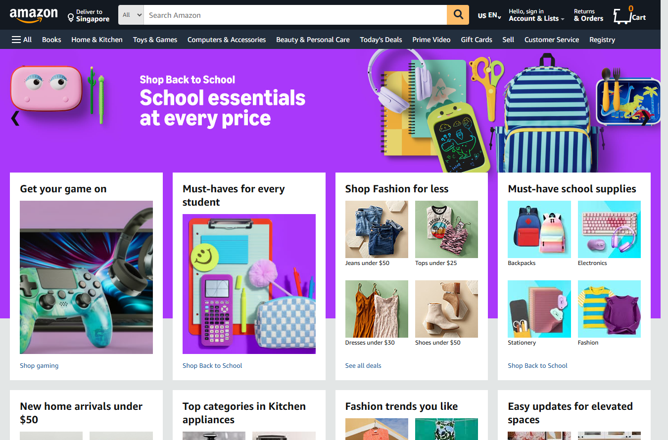Amazon Shopping offline reference website